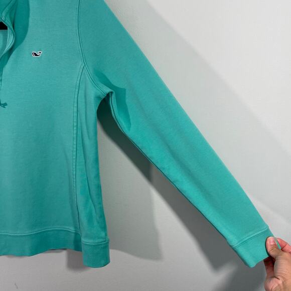Vineyard Vines Women Teal Quarter Zip Pullover Sweatshirt Size S - Picture 6 of 7